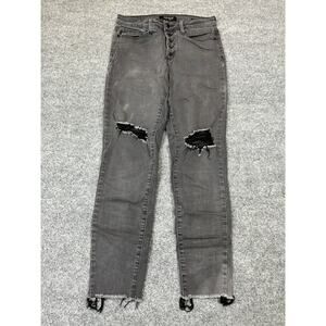 Judy Blue Skinny Fit 7/28 Jeans Distressed Streetwear Y2K 90s Casual Shaping